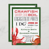 I DO婚約シーフードパーティの招待状 ポストカード (正面/裏面)