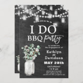 I DO婚約ユーカリフローラシャルボードBBQ 招待状 (正面/裏面)