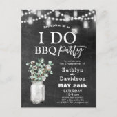 I DO婚約ユーカリ写真BBQ招待状 ポストカード (正面)