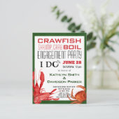 I DO婚約写真シーフードパーティの招待状 ポストカード (スタンド正面)