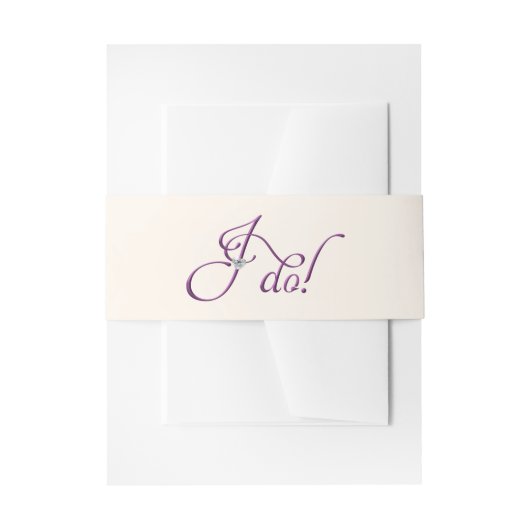 I Do薄紫招待状用帯 招待状ベリーバンド (正面例)