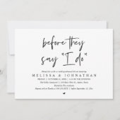 「I Do」の前に ウェディングリハーサルディナー 招待状 (正面)