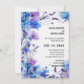 I DO 💍コーンフラワーとラベンダーエレガンス セーブザデート (裏面)