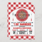 「I Do」バーベキューグリル招待状レッド 招待状 (正面/裏面)
