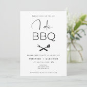 I Do モダン BBQ婚約パーティ 招待状 (スタンド正面)