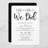 I Do =我々の駆結婚落招待状 招待状 (正面/裏面)