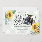 I Do 素朴 BBQひまわりブライダルシャワーフォトインビ 招待状 (正面)