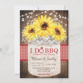 I Do 素朴 BBQひまわり婚約招待状 招待状 (正面)