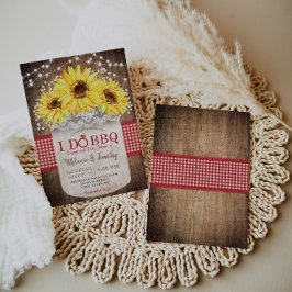 I Do 素朴 BBQひまわり婚約招待状 招待状