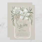 I Do 素朴 BBQカップルウェディングシャワー招待状 招待状 (正面/裏面)