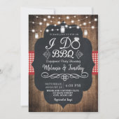 I Do 素朴 BBQカントリー婚約招待状 招待状 (正面)