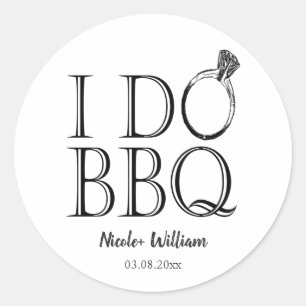 I Do 素朴 BBQバーベキューリングや輪結婚婚約 ラウンドシール