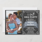 I DO 4フォト婚約シックBBQパーティの招待状 シーズンカード (正面)