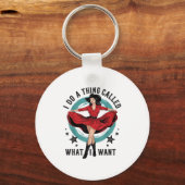 I Do A Thing Called What I Want Retro Cowboy Weste キーホルダー (正面)