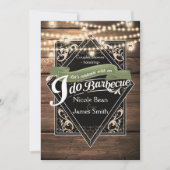 I DO BARBECUE BBQウッド&ラ素朴イツ婚約 招待状 (正面)