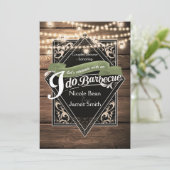 I DO BARBECUE BBQウッド&ラ素朴イツ婚約 招待状 (スタンド正面)