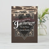 I DO BARBECUE BBQレザー&ライフェイクト婚約 招待状 (スタンド正面)