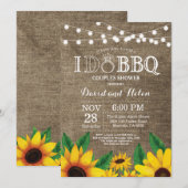I DO BBQひまわりカップルのシャワーバーラップ招待状 招待状 (正面/裏面)