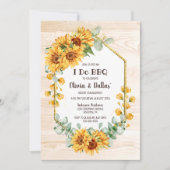 I Do BBQひまわりフローラ婚約パーティ写真 招待状 (正面)