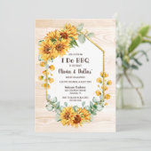 I Do BBQひまわりフローラ婚約パーティ 招待状 (スタンド正面)