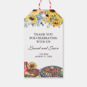 I Do BBQひまわり素朴婚約パーティ ギフトタグ (裏面)