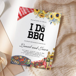 I Do BBQひまわり素朴婚約パーティ 招待状