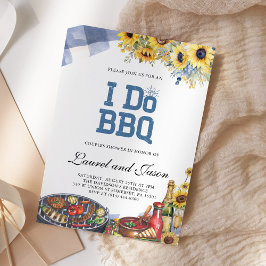 I Do BBQひまわり素朴婚約パーティ 招待状