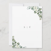 I Do BBQウォーターカラーユーカリ婚約パーティ 招待状 (裏面)