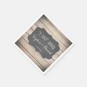 I DO BBQウッド素朴婚約カスタム スタンダードカクテルナプキン (角)