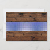 I DO BBQカップルのシャワー素朴デイジーブルーフォト 招待状 (裏面)