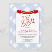 I Do BBQカップルウェディングシャワーリハーサルディナー 招待状 (正面/裏面)