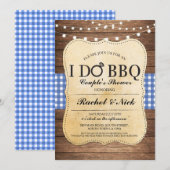 I DO BBQカップルシャワーウッドライト招待状 招待状 (正面/裏面)