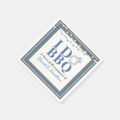 I Do BBQカップルシャワーゲイLGBTQ婚約パーティ スタンダードカクテルナプキン (角)