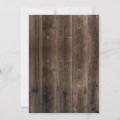 I DO BBQカップルシャワー素朴ティール(緑がかった色)バーンウッド 招待状 (裏面)