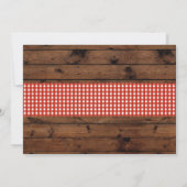 I DO BBQカップルシャワー素朴デイジーフラワーフォト 招待状 (裏面)