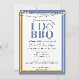 I Do BBQカップルシャワーLGBTゲイ婚約パーティ 招待状