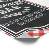 I Do BBQカップルズコード婚約パーティバーガーバー ポスター (角)