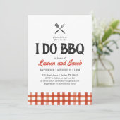 I Do BBQカップル素朴ウェディングシャワー招待状 招待状 (スタンド正面)