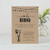 I Do BBQカップル結婚ズブライダルシャワー婚約 招待状 (スタンド正面)