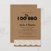 I Do BBQクラフトレースブライダルシャワー 招待状 (正面/裏面)
