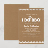 I Do BBQクラフトレースブライダルシャワー 招待状 (正面/裏面)