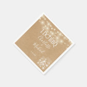 I Do BBQクラフト素朴メイソンジャール婚約ナプキンス スタンダードカクテルナプキン (角)