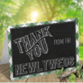 I Do BBQグリーンブライダルまたはウェディングシャワーありがとう ノートカード