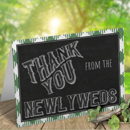 I Do BBQグリーンブライダルまたはウェディングシャワーありがとう ノートカード