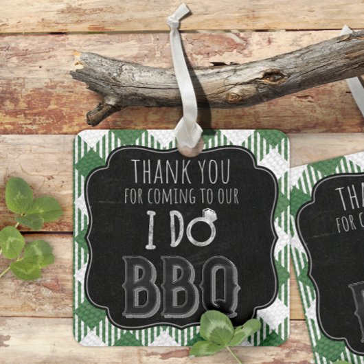 I Do BBQグリーンブライダル&ウェディングシャワー フェイバータグ