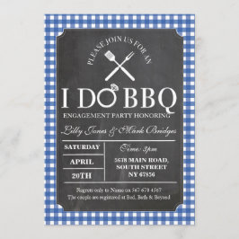 I DO BBQチョークパーティー婚約招待状 招待状