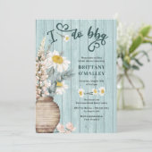 I Do Bbqデイジー&コースタルウッドブライダルシャワー 招待状 (スタンド正面)