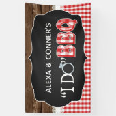 I Do BBQバナー – 赤 横断幕 (縦)