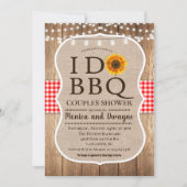 I DO BBQバーベキューギンガムストリングライツ招待状 招待状 (正面)