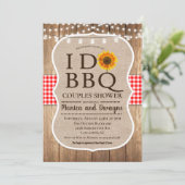 I DO BBQバーベキューギンガムストリングライツ招待状 招待状 (スタンド正面)